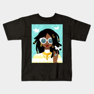 Locs Hairstyle Kids T-Shirt